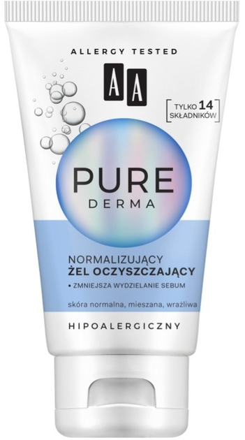 Żel oczyszczający AA Pure Derma normalizujący 150 ml (5900116077284) - obraz 1