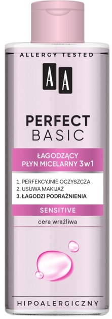 Płyn micelarny AA Perfect Basic 3w1 Sensitive do cery wrażliwej 200 ml (5900116082707) - obraz 1