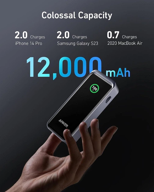 Зовнішній акумулятор Anker Prime Power Bank 12000 мАг потужністю