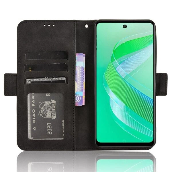 Чохол-книжка з кишеньками Deexe Wallet Stand для Infinix Smart 8 - Black - зображення 3