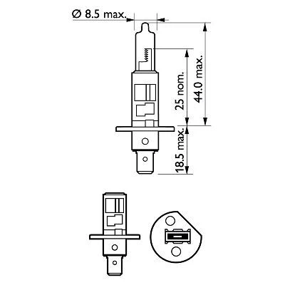 12258PRB1 (PHILIPS) H1 Vision (+30%) 12V 55W P14,5s Blst. 1 pc. - изображение 3