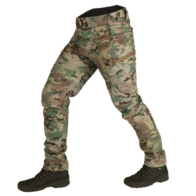 Чоловічі штани демісезонні CM Stalker SoftShell 7088 Мультикам M Kali AI108 із захистом від вологи та вітру з з 6 кишенями високим поясом на двох кнопках - зображення 1
