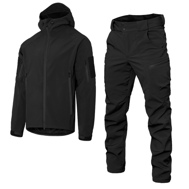 Мужской демисезонный костюм Softshell GenII Черный S Kali AI020 куртка брюки из ветро - влагонепроницаемого материала повседневный полевой для походов - изображение 1