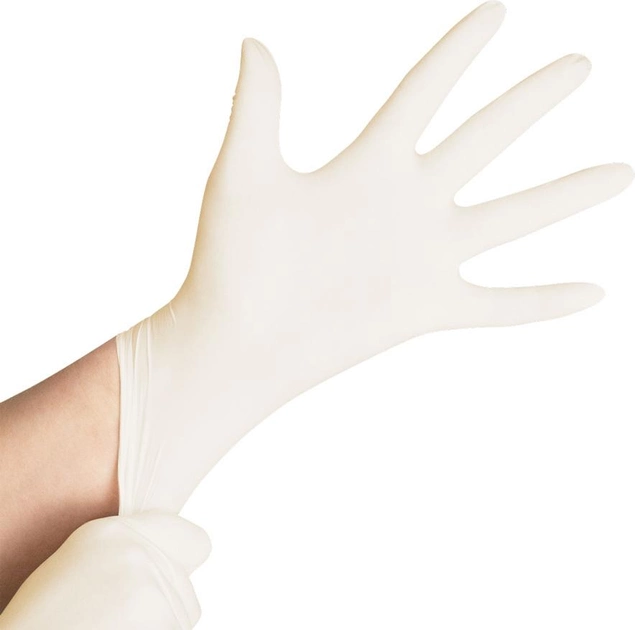 Перчатки смотровые латексные нестерильные Medicom SafeTouch Connect неопудренные 5.5 г 50 пар № XS (1124/XS) - изображение 2