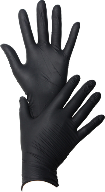 Перчатки смотровые виниловые нестерильные Medicom SafeTouch неопудренные черные 50 пар № S (11132-A) - изображение 2