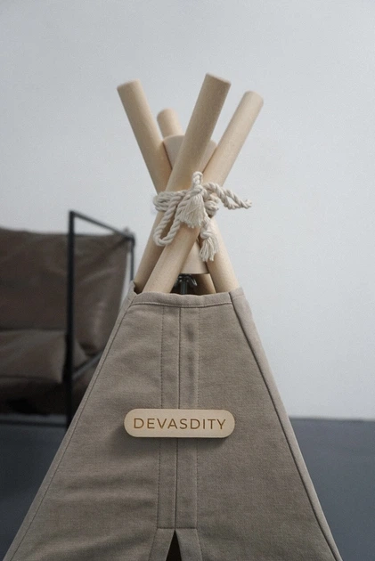Вигвам DEVASDITY для кошек и собак 55x55x80 см Бежевый - Фото 3 Вигвам DEVASDITY для кошек и собак 55x55x80 см Бежевый - изображение 3