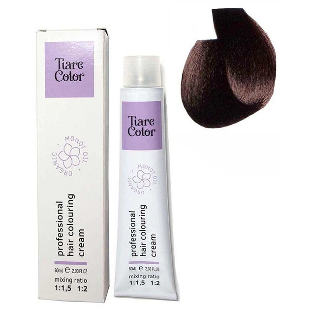 5.5 Крем-фарба для волосся TIARE COLOR Hair Colouring Cream 60 мл - Фото 1 5.5 Крем-фарба для волосся TIARE COLOR Hair Colouring Cream 60 мл - зображення 1