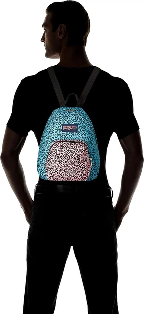 Жіночий рюкзак Jansport Half Pint JS00TDH666Z бірюзовий з рожевим - Фото 6 Жіночий рюкзак Jansport Half Pint JS00TDH666Z бірюзовий з рожевим - зображення 6
