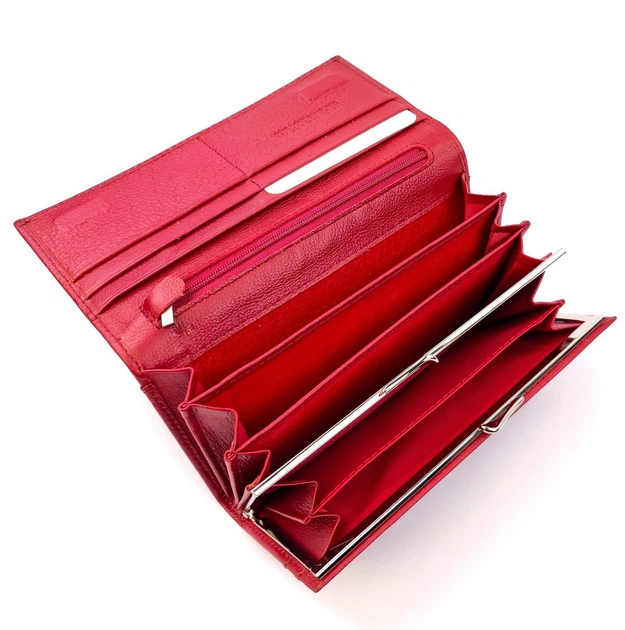 Темно-Красный Женский Кожаный Кошелек SF-HN826-Dark-red - изображение 3