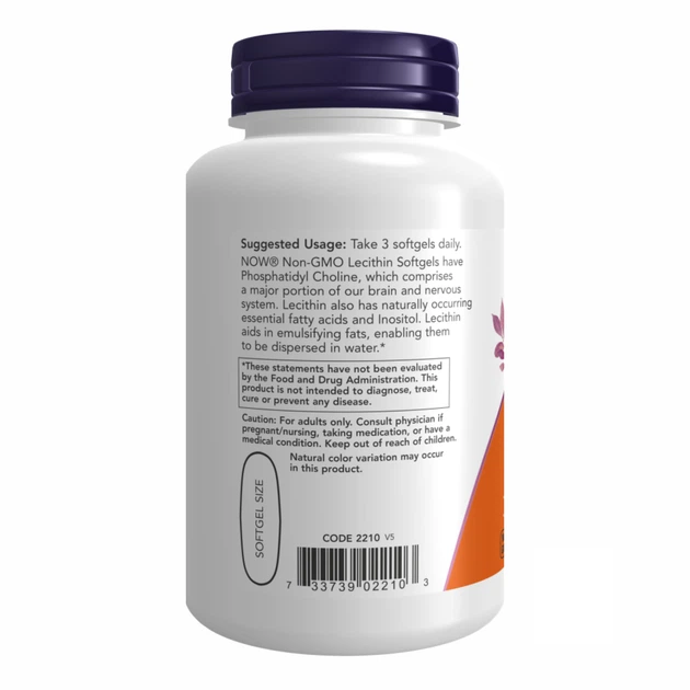 Лецитин Now Foods Lecithin 1200 mg 200 sgels (733739022127) - зображення 4