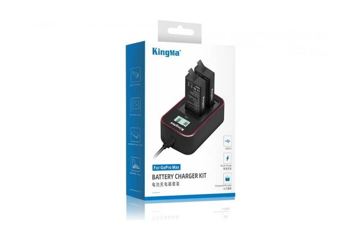 3-Pack SPCC1B комплект з 2 акумуляторів KingMa для GoPro SPCC1B та подвійного зарядного пристрою - Фото 3 3-Pack SPCC1B комплект з 2 акумуляторів KingMa для GoPro SPCC1B та подвійного зарядного пристрою - зображення 3