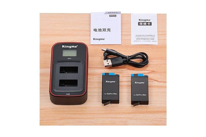 3-Pack SPCC1B комплект з 2 акумуляторів KingMa для GoPro SPCC1B та подвійного зарядного пристрою - Фото 4 3-Pack SPCC1B комплект з 2 акумуляторів KingMa для GoPro SPCC1B та подвійного зарядного пристрою - зображення 4