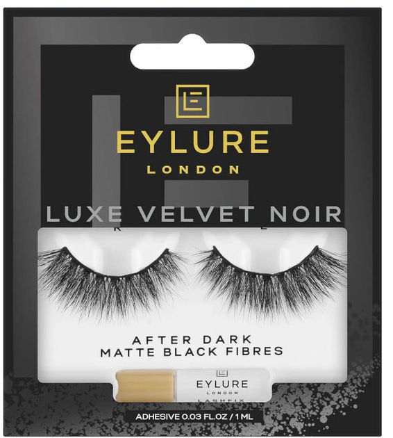 Накладні вії Eylure Luxe Velvet Noir Lashes з клеєм Nightfall (619232005402) - зображення 1