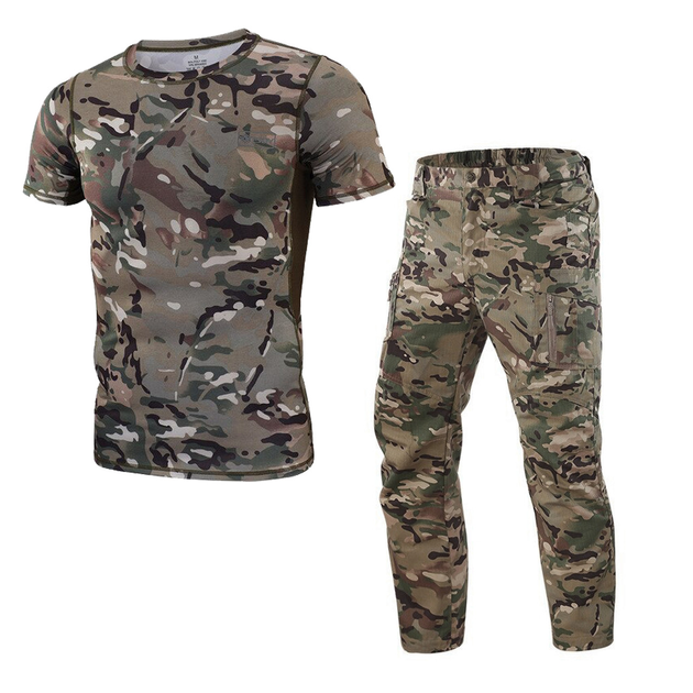 Костюм тактичний розмір М Esty футболка та штани мультикам - зображення 1