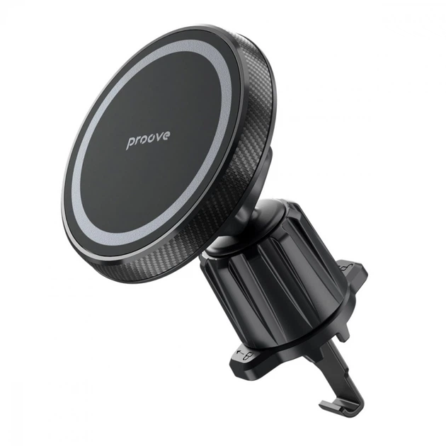 Автомобильный держатель Proove Carbon Magnetic Air Outlet Car Mount Magnetic Ring black - Фото 1 Автомобильный держатель Proove Carbon Magnetic Air Outlet Car Mount Magnetic Ring black - изображение 1