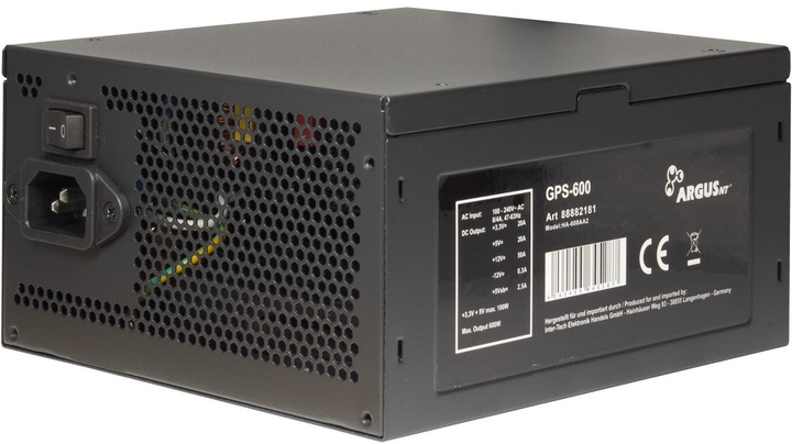 Блок живлення Inter-Tech Argus GPS-600 80+ Gold 600 W (88882181) - зображення 3