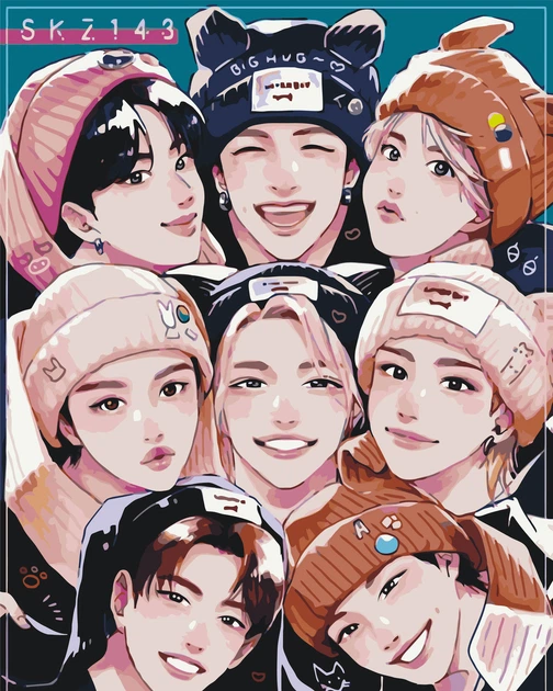 Картина по номерам 80*60 см Аниме K-Pop: Stray Kids Оригами LW 31890 большой размер - Фото 1 Картина по номерам 80*60 см Аниме K-Pop: Stray Kids Оригами LW 31890 большой размер - изображение 1