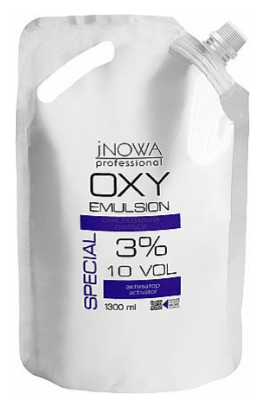Окислительная эмульсия jNOWA Professional OXY 3% 10 vol 1300 мл - Фото 1 Окислительная эмульсия jNOWA Professional OXY 3% 10 vol 1300 мл - изображение 1