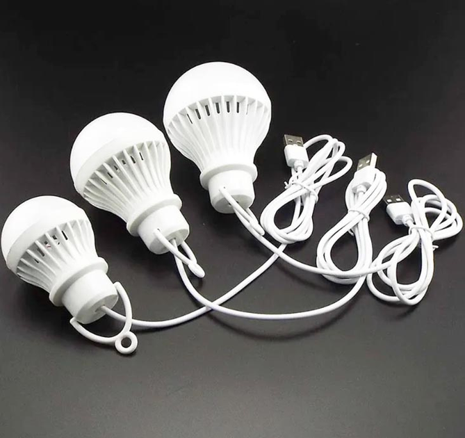 USB LED Лампа 5 Ватт з кабелем 0.9 м. Портативна світлодіодна USB ...
