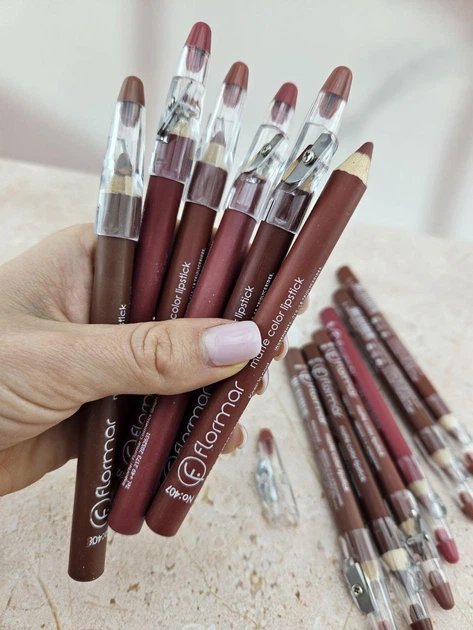 Набор матовых карандашей для губ Flormar Matte Color Lipstick с точилкой упаковка 12 шт - Фото 4 Набор матовых карандашей для губ Flormar Matte Color Lipstick с точилкой упаковка 12 шт - изображение 4