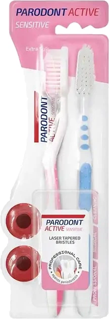 Зубна щітка Aroma Parodont Active 2 в 1 Дуже м'яка 2 шт (3800013513293) - Фото 1 Зубна щітка Aroma Parodont Active 2 в 1 Дуже м'яка 2 шт (3800013513293) - зображення 1