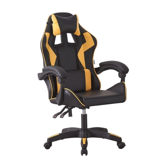 Кресло геймерское Bonro B-0519 желтое (14-76-42400363) - изображение 8