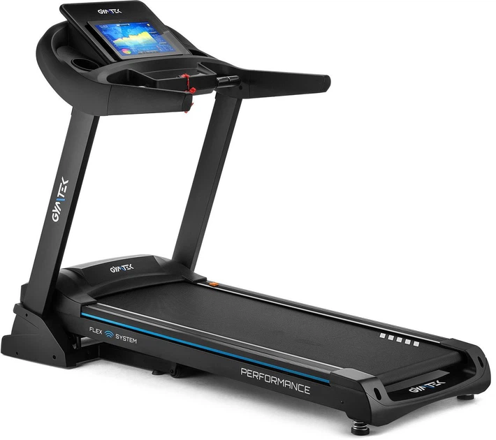 Бігова доріжка GYMTEK XT900: Електрична, 3.0 к.с., 20 км/год, Автонахил 15%, Амортизація 10 еластомерів. До 150 кг, FitShow, Складна для дому, USB, Bluetooth - зображення 2