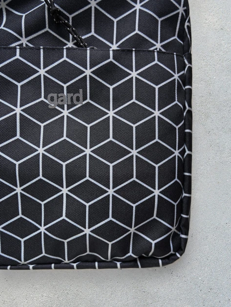 Сумка через плече GARD MESSENGER MINI-4 geometrik print 3/22 чорний 5283 - зображення 3