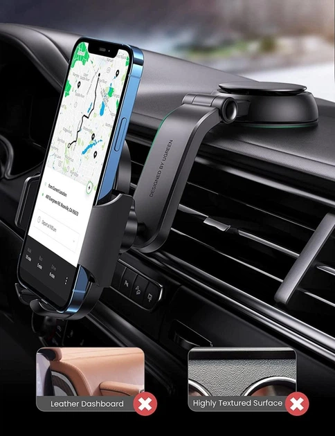 Автомобільний тримач для телефона Ugreen Dashboard Car Phone Holder Black (YM1060) - зображення 6