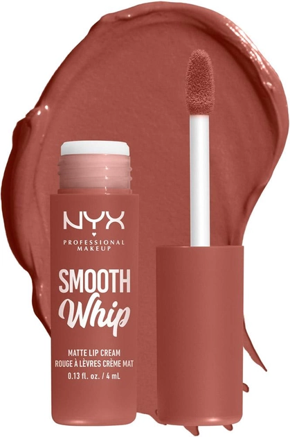 Рідка матова помада-крем для губ NYX Professional Makeup Smooth WHip 04 Teddy Fluff 4 мл (800897131074) - зображення 1