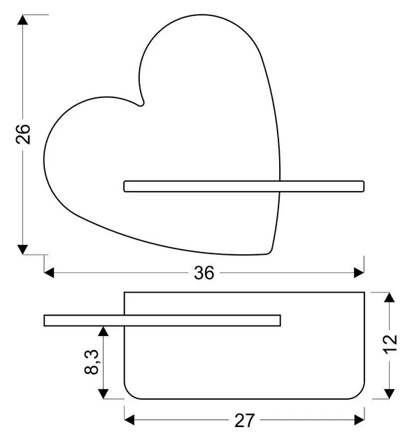 Настенный светильник Candellux Heart 1х5 LED 250 лм 4000 К (21-84569) - изображение 2