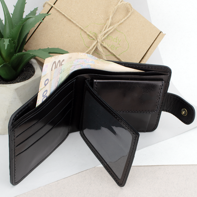 Портмоне чоловіче шкіряне Handycover HC0041 чорне з гербом України - Фото 13 Портмоне чоловіче шкіряне Handycover HC0041 чорне з гербом України - зображення 13
