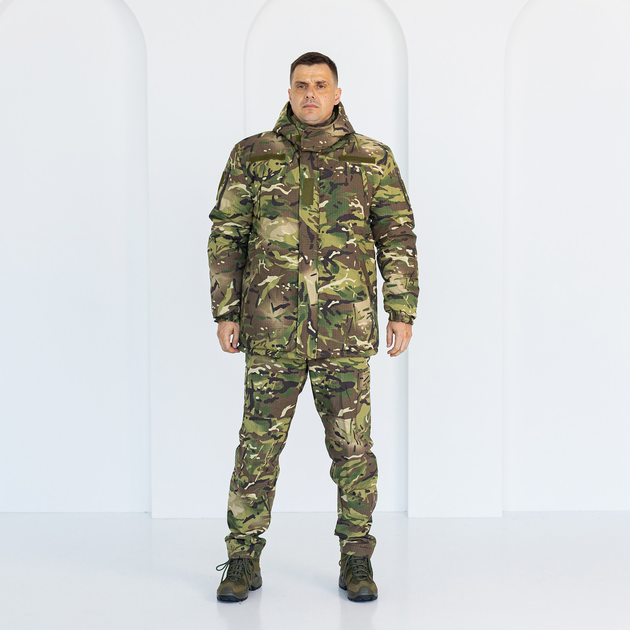 Бушлат камуфляжный зимний грета Мультикам, мужская зимняя куртка на флисе и синтепоне 58 - изображение 1