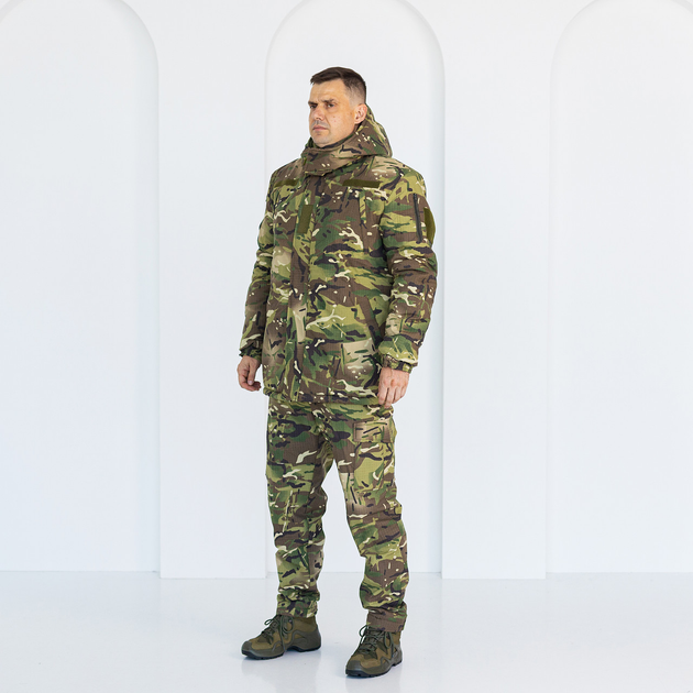 Бушлат камуфляжный зимний грета Мультикам, мужская зимняя куртка на флисе и синтепоне 58 - изображение 2