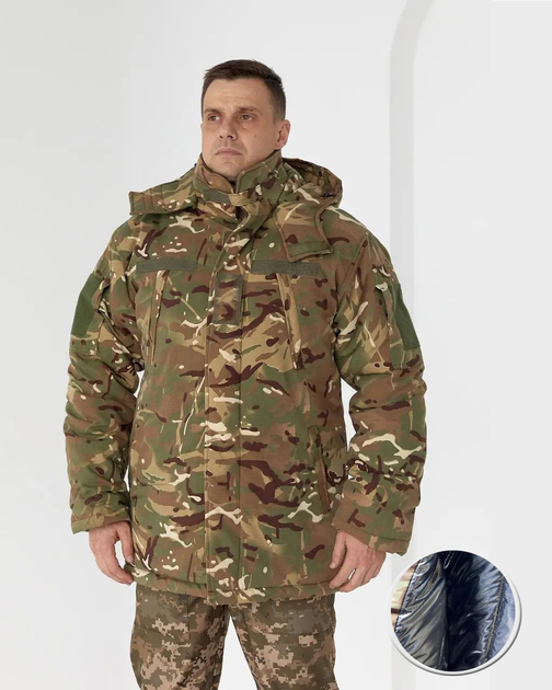 Бушлат зимний Кордон-6 рипстоп мультикам с подкладкой Omni-Heat, мужская зимняя камуфляжная куртка 58 - изображение 1