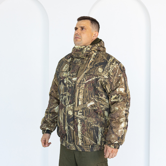 Бушлат камуфляжный зимний Осень на флисе и синтепоне, мужская зимняя куртка на резинке 54 - изображение 2