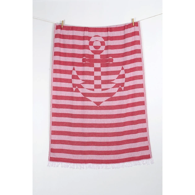 Полотенце Barine Pestemal - Undercover Anchor 95*175 Red красный - изображение 5