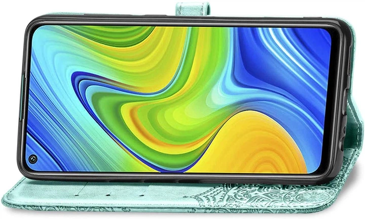 Чехол Vintage для Xiaomi Redmi Note 9 книжка кожа PU бирюзовый - изображение 5