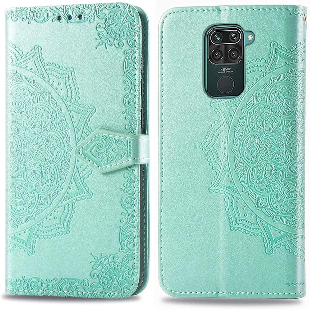 Чехол Vintage для Xiaomi Redmi Note 9 книжка кожа PU бирюзовый - изображение 7