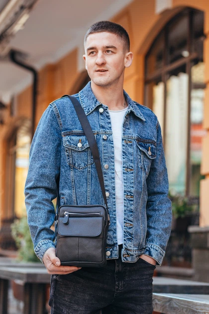 Сумка шкіряна через плече Tiding Bag IT-73302 Чорний 17 х 21 х 5 см - Фото 10 Сумка шкіряна через плече Tiding Bag IT-73302 Чорний 17 х 21 х 5 см - зображення 10