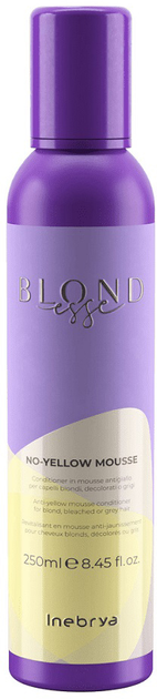 Odżywka Inebrya Blondesse No-Yellow Mousse w piance do włosów blond rozjaśnianych i siwych 250 ml (8008277262222) - obraz 1