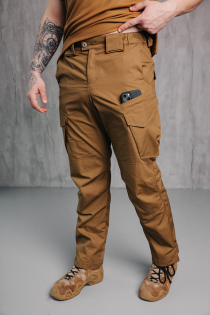 Чоловічі міцні штани «Kayman» койот із посиленими зонами та накладними кишенями Rip-stop 34-34 - зображення 1