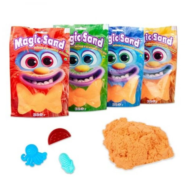 Кинетический песок "Magic Sand", 350 г (оранжевый) - Фото 1 Кинетический песок "Magic Sand", 350 г (оранжевый) - изображение 1
