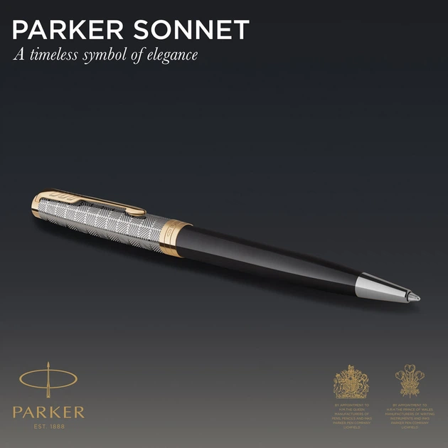 Ручка шариковая Parker SONNET 17 Metal & Black Lacquer GT Золотистый 68 132 - Фото 5 Ручка шариковая Parker SONNET 17 Metal & Black Lacquer GT Золотистый 68 132 - изображение 5