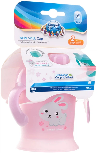 Кружка-непроливайка Canpol Babies Bunny&Company 200 мл Розовая (31/300 Розовый) - Фото 4 Кружка-непроливайка Canpol Babies Bunny&Company 200 мл Розовая (31/300 Розовый) - изображение 4