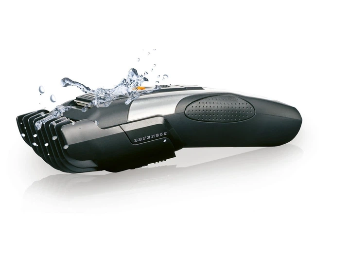 Машинка для стрижки Silver Crest SHBS 800 A1, 2 насадки, акумулятор 800 мАг до 60 хв, робота від мережі/акумулятора, LED-дисплей, IPX6, сіра - изображение 4