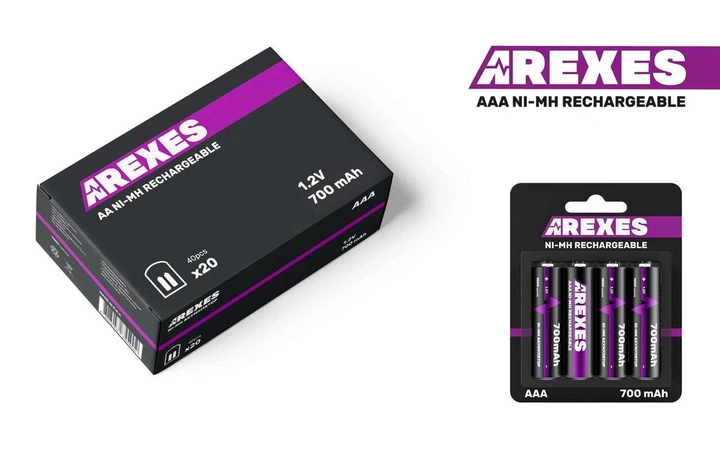 Акумулятор Arexes 700 mAh Ni-Mh нікель-металогідридні 1.2v 10450 aaa - зображення 2