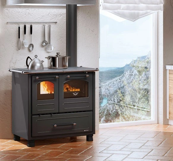 Кухонна піч La Nordica Family 3,5 з варильною поверхнею та духовкою ANTHRACITE BLACK - зображення 2
