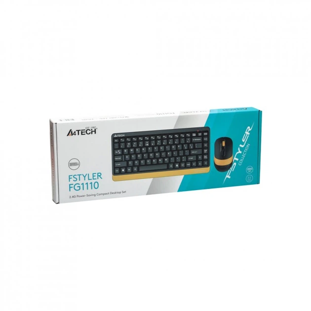 Комплект A4Tech FG1110 Wireless Bumblebee (FG1110 Bumblebee) (170934) - Фото 4 Комплект A4Tech FG1110 Wireless Bumblebee (FG1110 Bumblebee) (170934) - зображення 4