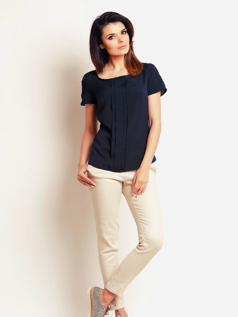 Блузка жіноча Infinite You M098 S Темно-синя (5902360516076) - зображення 3